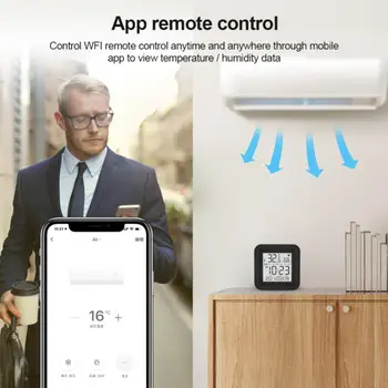 Tuya Smart WiFi universalus IR nuotolinio temperatūros drėgmės jutiklis oro kondicionieriaus televizoriui Veikia su Alexa, Pagrindinis Yandex