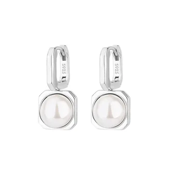 Unikalus dizainas Moteriški perlų geometriniai auskarai Lengvi prabangūs aukščiausios klasės personalizuoti netaisyklingi auskarai Vakarėlio papuošalų dovanos
