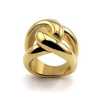 Unisex individualizuoti nerūdijančio plieno aukso spalvos žiedai vyrams Moterų pažadas/vestuvinis žiedas Mados papuošalai Comfort Fit žiedo dydis 6789