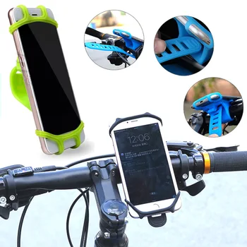 Universalus 1PC dviračio mobiliojo telefono laikiklis Silikoninis motociklas Dviračio vairo stovas Laikiklis Laikiklis Laikiklis Telefono laikiklis iPhone