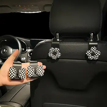Universalus automobilio sėdynės galvos atramos kablys Daugiafunkciniai vandens butelių kabliukai Nešiojami lankstūs galinių sėdynių kabliukai Automobilio salono priedai