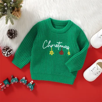 Unsiex Baby Kalėdiniai megztiniai Palaidinė Megztinis Megztinis Megztinis Apranga Naujagimis Berniukas Mergaitė Rudens Žieminiai drabužiai