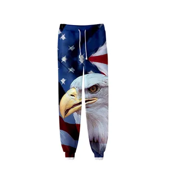 USA Flag American Stars and Stripes 3D Printed Kelnės Vyriškos kelnės Casual Boys Madingos sportinės paplūdimio kelnės Unisex Sweatpants