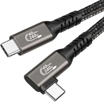 USB 4 kabelis 40Gbps USB C į USB C kabelis 240W greito įkrovimo 8K@60Hz vaizdo grafenas, suderinamas su 