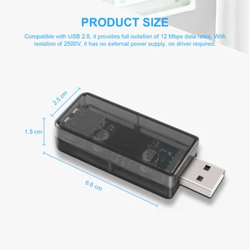 USB į USB izoliatorius Pramoninio lygio skaitmeniniai izoliatoriai su apvalkalu 12Mbps greitis ADUM4160/ADUM316