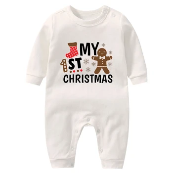 Vaikiškas smėlinukas Žieminės ilgos rankovės Kalėdinis medvilninis romperis Baby Warm Toddler Baby Soft Baby Onesie Autumn Romper Baby Gift