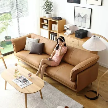 Vidaus sofos porankių kilimėlis Pramoninis dizainas Rudas klasikinis kambario dekoras Kampinis ergonomiškas sofos biuras 