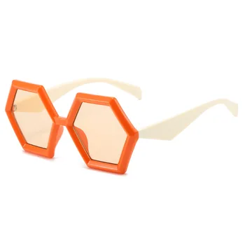 Vintažiniai šešiakampiai moteriški akiniai nuo saulės Prabangūs mados daugiakampiai kvadratiniai atspalviai UV400 Vyriški akiniai nuo saulės Prekės ženklas Oculus