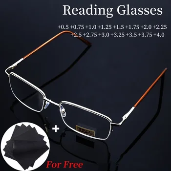 Vintažinės moterys Vyrai Skaitymo akiniai Ultralight Kvadratinis rėmelis Presbiopija Toliaregiai Akiniai+0,5 +0,75 +1,0 +1,25 +1,5 +1,75 Iki +4,0