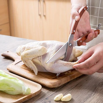 Virtuvinio peilio žirklės Galingos vištienos kaulų antis Žuvies mėsos žirklės Nerūdijančio plieno daržovių peiliai Švarus virimas virtuvei