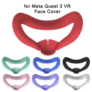 VR veido dangtelis Meta Quest 3 silikoninė paakių kaukė Prakaito dulkėms atsparus keičiamas silikoninis veido padas Quest 3 VR priedams