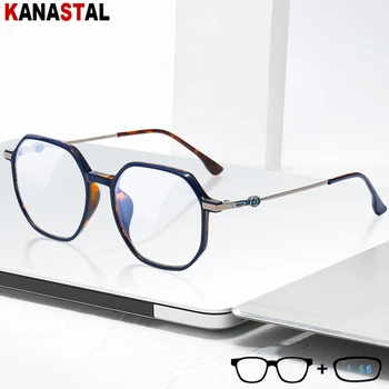 Vyrai Moterys Receptiniai akiniai Optika Lęšiai Skaitymo akiniai Trumparegystė Kompiuterio akiniai Metalas Mėlyna Šviesą blokuojantis akinių rėmelis