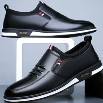 Vyriški dalykiniai odiniai batai Pavasario minkštas dugnas Laisvalaikio loaferiai Mada Lengva biuro vestuvinė avalynė Zapatos Hombre Vestir