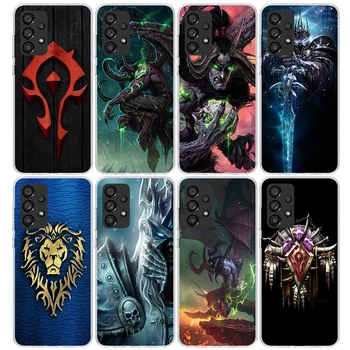 W-World Of W-Warcraft W-Wow telefono dėklas, skirtas Samsung Galaxy A14 A13 A12 A54 A53 A52S Dangtelis A24 A34 A23 A33 A22 A32 A03S A04S Silic
