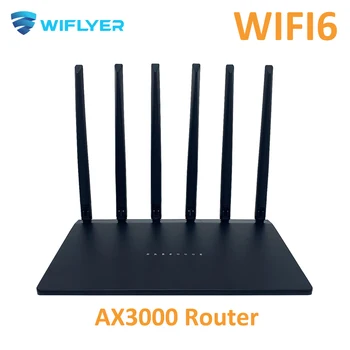 Wiflyer AX3000 WIFI 6 Maršrutizatorius 3000Mbs WiFi6 5GHz 256MB 128mb ARM CPU tinklinis kartotuvas Išorinio signalo tinklo stiprintuvas Išmanieji namai