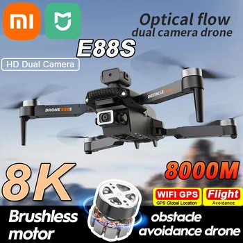 XIAOMI MIJIA E88S Dronas 8K Professinal su dviguba kamera Plataus kampo optinio srauto lokalizavimas Kliūčių vengimas Quadcopter