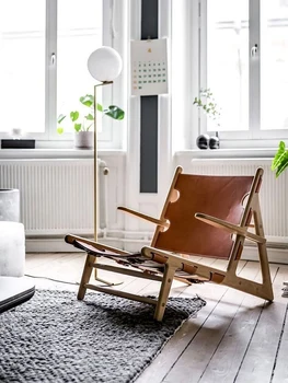 XK medžioklės kėdžių dizaineris Creative Couch Nordic Retro Solid Wood