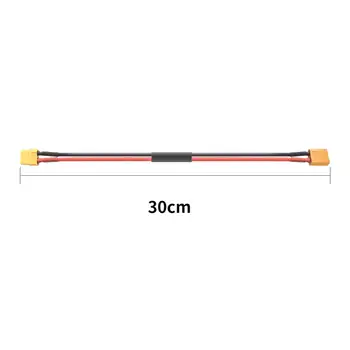XT60 į XT60 įkroviklio kabelis 14AWG pakaitinis maitinimo adapteris kabelio dviratis 30cm atsarginės dalys nuo moteriško iki vyriško XT60 į XT60 adapterio kabelis