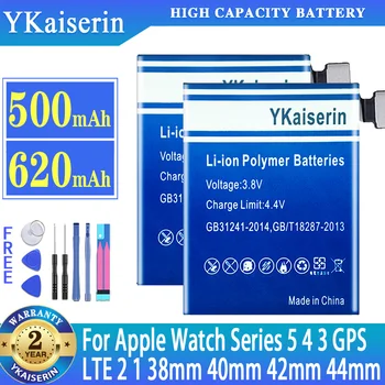 YKaiserin baterija, skirta Apple Watch iWatch Series 5 4 3 GPS + LTE Series 2 1 38mm 40mm 42mm 44mm, skirta Apple Watch S 1/2/3/4/5