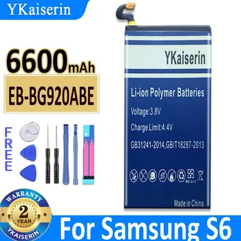 YKaiserin skirta SAMSUNG EB-BG920ABE 6600mAh baterija SAMSUNG Galaxy S6 G9200 G9208 G9209 G920F G920 G920V/T/F/A/I +Įrankiai