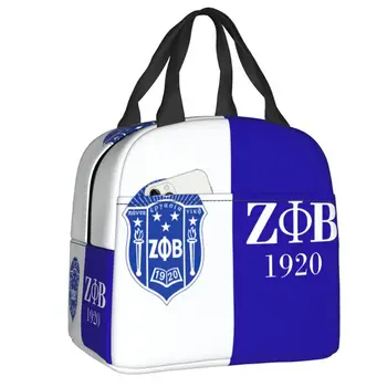 Zeta Phi Beta izoliuotas pietų krepšys moterims Terminis aušintuvas Pietų krepšys Vaikai Vaikai Maistas Pikniko konteineris Tote