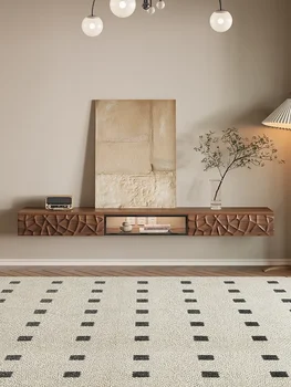 šiaurietiškas sieninis pakabinamas modernus minimalistinis gyvenamasis namas minimalistinė televizoriaus spintelė