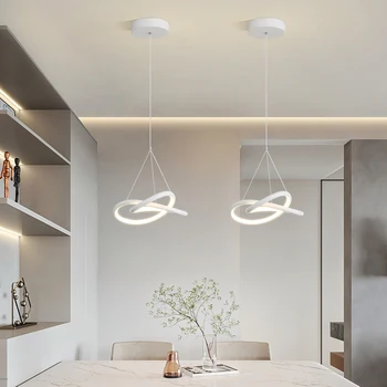 šiaurietiški LED pakabinami šviestuvai Modernus paprastas gyvenamasis kambarys miegamasis valgomojo stalas baras Žiediniai šviestuvai Pagrindinis Vidaus apšvietimas Šviestuvai