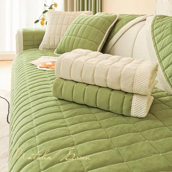 Šilta pliušinė svetainė Sofos pagalvėlė Neslidi sofa Porankinė pagalvėlė Audinys Krištolo aksomo pledas Sofos pagalvėlė Žiemos sustorėjimas