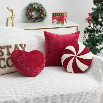 Širdies pagalvė Romantiška miela pliušinė meilės pagalvė 17.71in Valentino dienos dekoro kėdės pagalvėlės Dekoratyvinis širdies dekoras svetainei