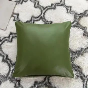 žalios spalvos PU odinės pagalvėlės užvalkalas žalia odinė kaip pagalvės užvalkalas sofa