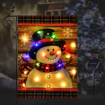 Žiemos draugai Sodo vėliavos Sniego senio namas Šventinė kalėdinė dekoracija Linksmo Kalėdų dekoro kiemas Vėliavos ornamentas namai Dekoracijos