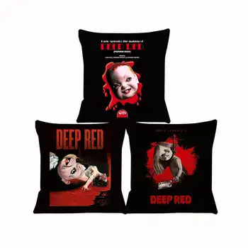 Giliai raudonas siaubo filmas Pagalvėlės užvalkalas sofos pagalvės užvalkalui Sėdynės užvalkalas Automobilio mesti pagalvės užvalkalas 45x45cm namų dekoratyviniam SJ-691