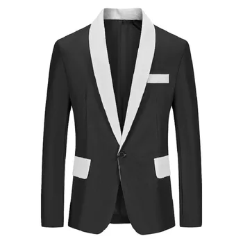 HOO 2023 Vyrų naujoji europietiško dydžio mada Nelyginantis laisvalaikio kostiumas Striukė Youth Slim-Fit Asorti Spalvų švarkas
