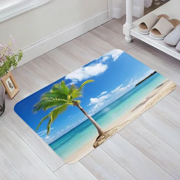 Kokosų medis Paplūdimys Virtuvės grindų kilimėlis Svetainės dekoras Kilimas Namų prieškambaris Įėjimo duryskilimėlis Balkonas Durys Slydimo kilimėlis