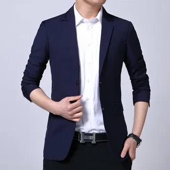 Korean Fashion Mens Blazer Spring Autumn New Men Suits Smart Casual Slim Fit Business Professional Wear Mens Blazer Jacket