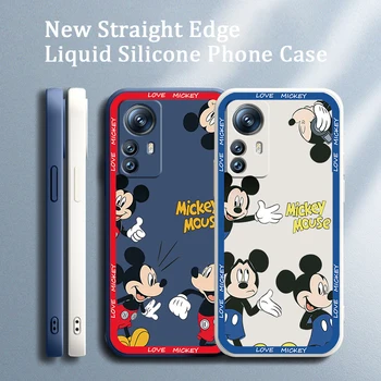 Mickey Minnie Mouse Cartoon Liquid Rope Funda telefono dėklas, skirtas Xiaomi Mi 12T 12S 12 12X 11i 11T 11 10 10S 10T Pro Lite Ultra 5G