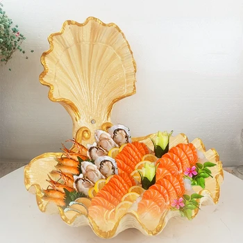 Seafood Made Ice Plate Commercial Salmon European Specialty Plate Buffet restoranas