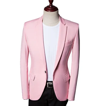 Vyriško kostiumo švarkas Naujausi paltų dizainai Vyriški rožiniai kostiumai Vestuvinio kostiumo suknelės Slim Fit Groom Geriausi vyrai Vyriškas smokingo kostiumas homme